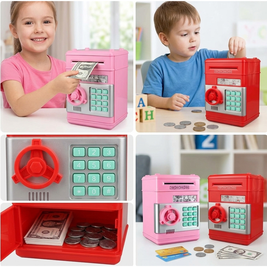 Kids Electronic Piggy Bank & Mini ATM Savings Box with Password Lock
