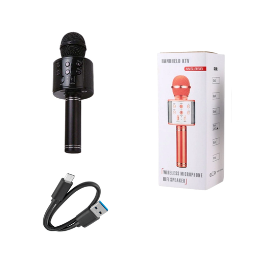 WS-858 Wireless Handheld Bluetooth Karaoke Microphone with Speaker