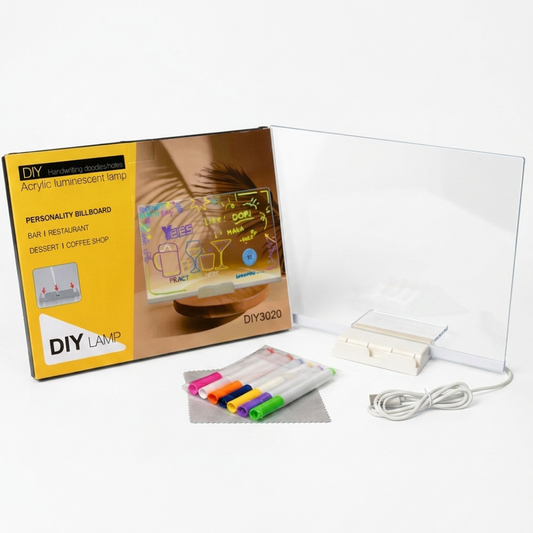 DIY LED Acrylic Message Board & Luminescent Lamp with Color Markers