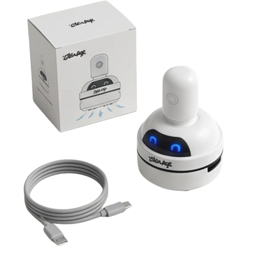 Mini Robot Desktop Vacuum Cleaner for Desk & Keyboard Cleaning
