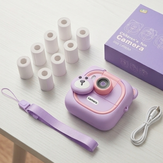Kids Instant Print Digital Camera with Thermal Paper Rolls