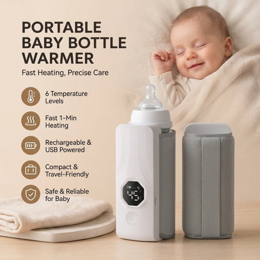 Portable Rechargeable Baby Bottle Warmer – USB Powered Milk Heater