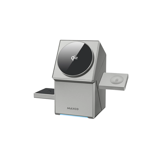 3-in-1 Magnetic Wireless Charging Station with Auto-Rotate