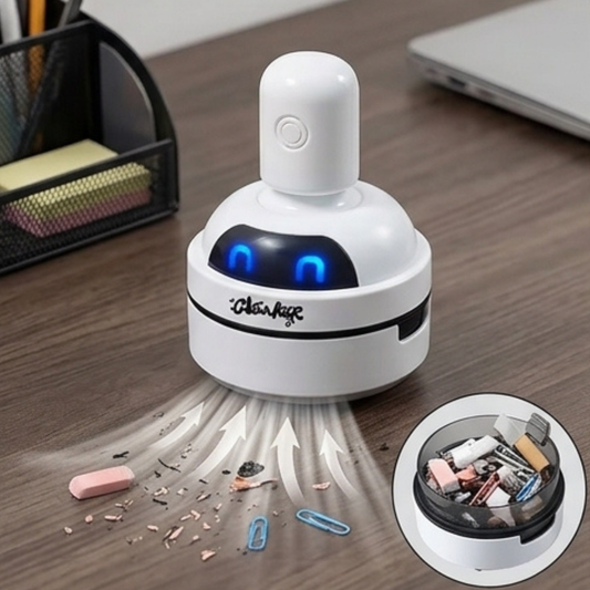 Mini Robot Desktop Vacuum Cleaner for Desk & Keyboard Cleaning
