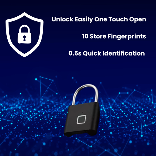 Smart Waterproof Fingerprint Padlock with Micro USB Charging